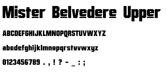 Mister Belvedere Upper font